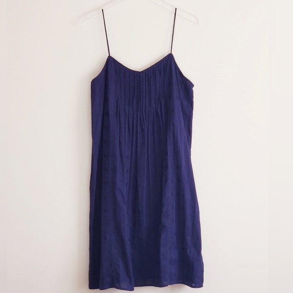 J. Crew Dresses & Skirts - J. Crew blue pleated spaghetti strap sun dress